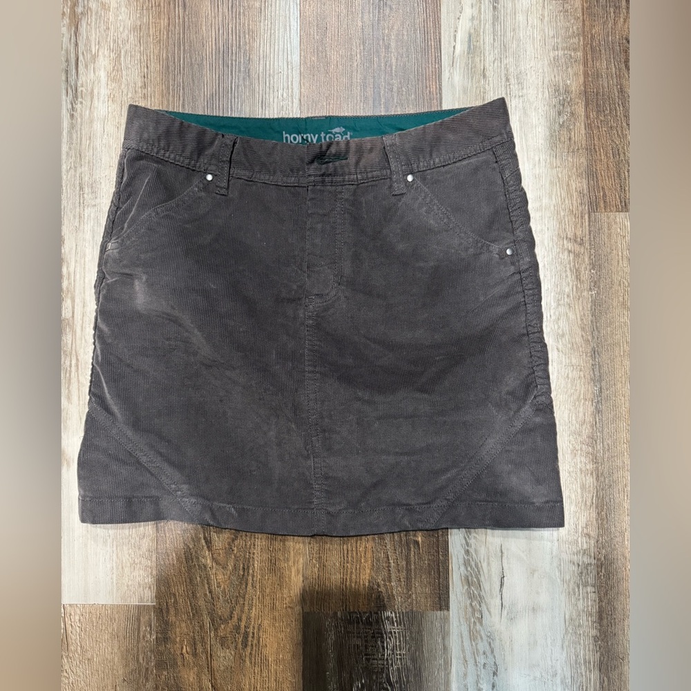 Women's Grey Corduroy Mini Skirt